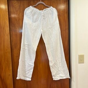 BLANCO BY NATURE white linen pants